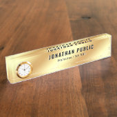 Professional Modern Elegant Template Glamour Gold Namensplakette (Seite)