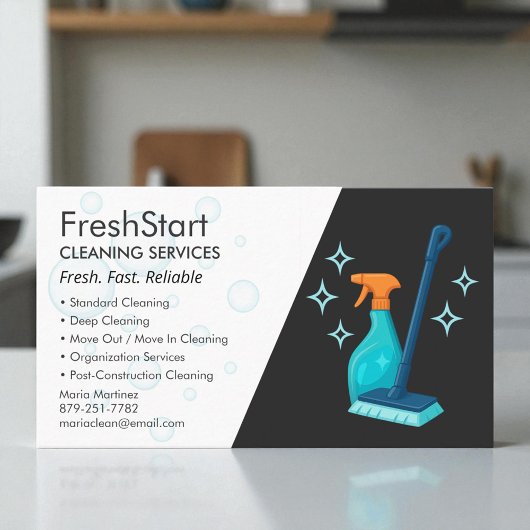 Professional Modern Luxury Cleaning Visitenkarte