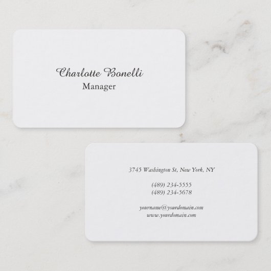 Professional Modern Minimalist Creative Visitenkarte (Vorne/Hinten)