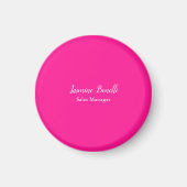 Professional Modern Minimalist Deep Pink Magnet (Vorne)