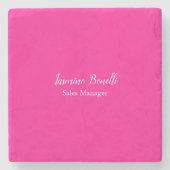 Professional Modern Minimalist Deep Pink Steinuntersetzer (Vorderseite)