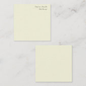 Professional Modern Minimalist Plain Beige Color Mitteilungskarte (Vorne/Hinten)