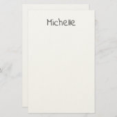 Professional Modern Minimalist Plain Own Name Briefpapier (Vorne/Hinten)