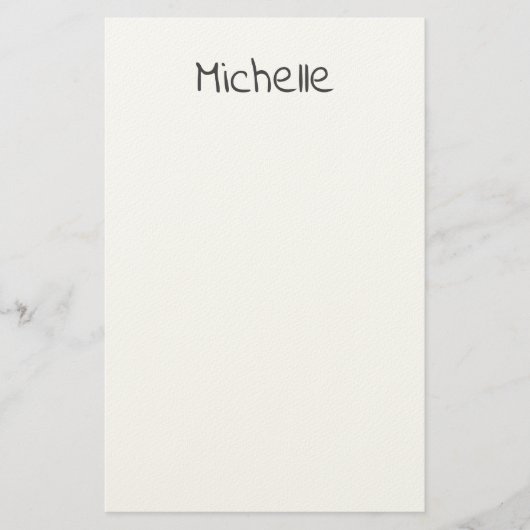 Professional Modern Minimalist Plain Own Name Briefpapier (Vorderseite)