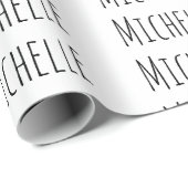 Professional Modern Minimalist Plain Own Name Geschenkpapier (Rolleneckpunkt)