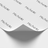 Professional Modern Minimalist Plain Own Name Geschenkpapier (Ecke)