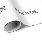 Professional Modern Minimalist Plain Own Name Geschenkpapier (Rolleneckpunkt)