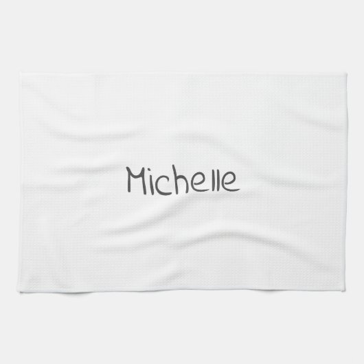 Professional Modern Minimalist Plain Own Name Geschirrtuch (Horizontal)