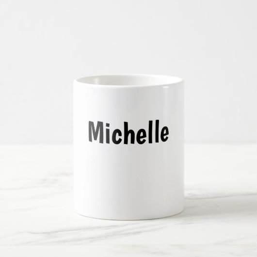 Professional Modern Minimalist Plain Own Name Kaffeetasse (Mittel)