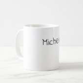 Professional Modern Minimalist Plain Own Name Kaffeetasse (Vorderseite Links)
