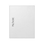 Professional Modern Minimalist Plain Own Name Notizblock (Rotiert)