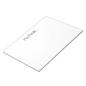 Professional Modern Minimalist Plain Own Name Notizblock (angewinkelt)