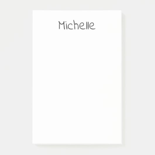 Professional Modern Minimalist Plain Own Name Post-it Klebezettel (Vorderseite)