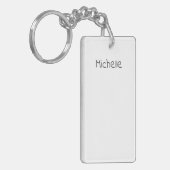 Professional Modern Minimalist Plain Own Name Schlüsselanhänger (Vorderseite links)