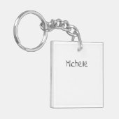 Professional Modern Minimalist Plain Own Name Schlüsselanhänger (Vorderseite links)