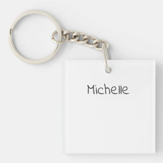 Professional Modern Minimalist Plain Own Name Schlüsselanhänger (Vorderseite)