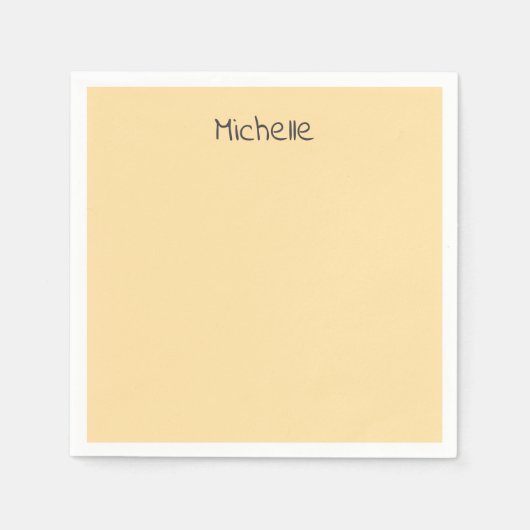 Professional Modern Minimalist Plain Own Name Serviette (Vorderseite)