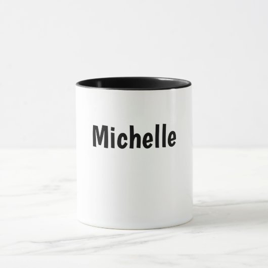 Professional Modern Minimalist Plain Own Name Tasse (Zentrum)