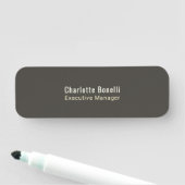 Professional Modern Minimalist Plain Round Corner Namensschild (Beispiel)