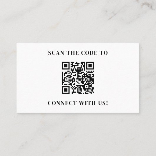 Professional Modern Minimalist QR Code Logo Visitenkarte (Rückseite)