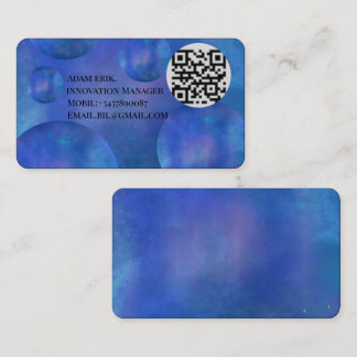 Professional Modern Nebula Galaxy QR Code card Visitenkarte
