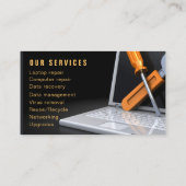 Professional Modern Plain Simple Computer Repair Visitenkarte (Rückseite)