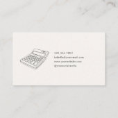 Professional Modern Simple Accountant Bookkeeper Visitenkarte (Rückseite)