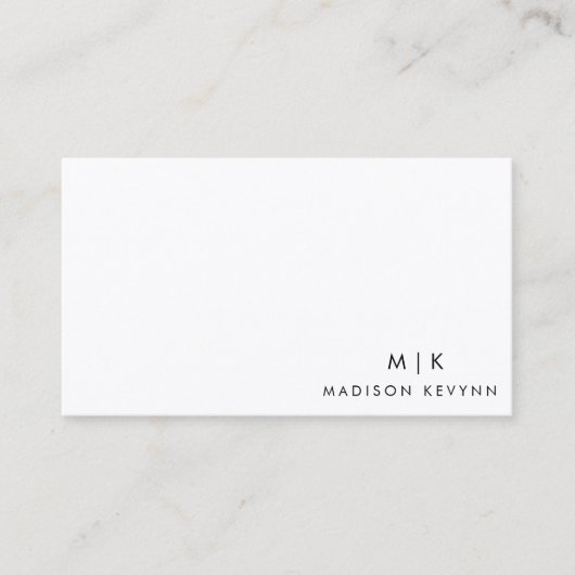 Professional Modern Simple Black Minimalist Visitenkarte (Vorderseite)