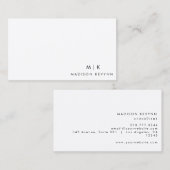 Professional Modern Simple Black Minimalist Visitenkarte (Vorne/Hinten)