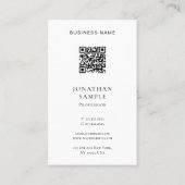 Professional Modern Simple Template Vertical Visitenkarte (Rückseite)
