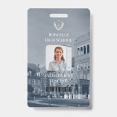 Professional Modern Teacher Photo ID Badge Ausweis (Vorderseite)
