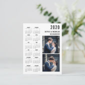 Professional Modern Two Foto 2020 Calendar Postkarte (Stehend Vorderseite)