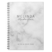 Professional Modern White Marble Notizblock (Vorderseite)