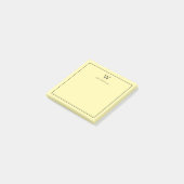 Professional Monogram Classic Pale Yellow Post-it Klebezettel (angewinkelt)