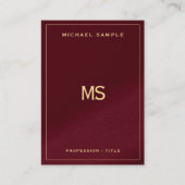 Professional Monogram QR Code Signature UV Matte Visitenkarte (Vorderseite)