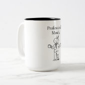 Professional. Mostly. – Funny Office Humor Coffee  Zweifarbige Tasse (Vorderseite Links)