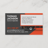 Professional Moving Services - Relocation Visitenkarte (Rückseite)