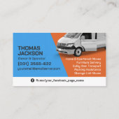 Professional Moving Services - Relocation Visitenkarte (Rückseite)