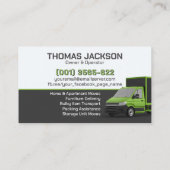 Professional Moving Services - Relocation Visitenkarte (Rückseite)