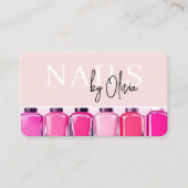 Professional Nail Artist Photo QR Code Visitenkarte (Vorderseite)