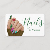 Professional Nail Salon Modern Nail Technician Visitenkarte (Vorderseite)
