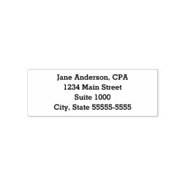 Professional Name 4 Line Return Address Suite No. Permastempel