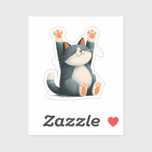 Professional Nap Taker Funny Sleeping Cat Aufkleber (Blatt)