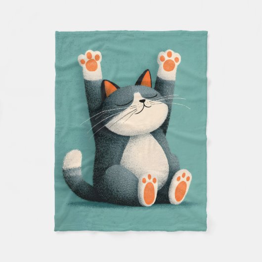 Professional Nap Taker Funny Sleeping Cat Fleecedecke (Vorderseite)