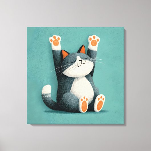 Professional Nap Taker Funny Sleeping Cat Leinwanddruck (Vorderseite)