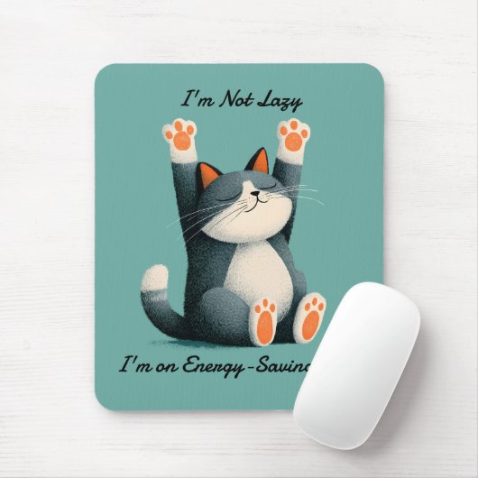 Professional Nap Taker Funny Sleeping Cat Mousepad (Mit Mouse)
