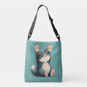 Professional Nap Taker Funny Sleeping Cat Tragetaschen Mit Langen Trägern (Rückseite)