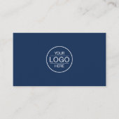 Professional Navi Blue Add your Logo Visitenkarte (Vorderseite)