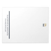 Professional Navy Gold Monogram Legal Desk Pad Notizblock (Vorderseite)
