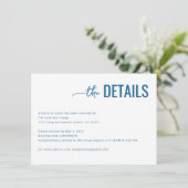 Professional Navy Minimalist Details Begleitkarte (Stehend Vorderseite)